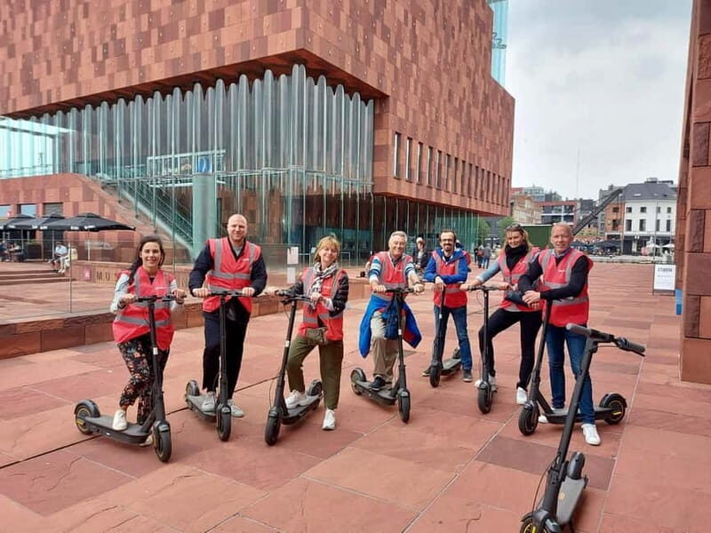 Antwerp: The Big Five City Highlights E-kickscooter Tour - Where you meet and how the ride is set up