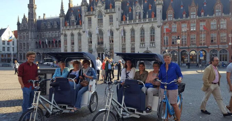 Bruges: Guided Rickshaw Tour - What you see: landmarks in the center and quieter Bruges lanes