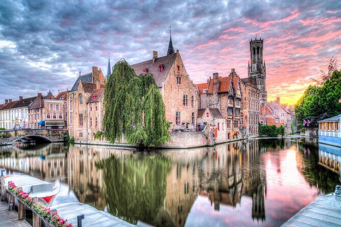 Bruges Scavenger Hunt and Highlights Self Guided Audio Tour - Boniface Bridge and Rozenhoedkaai: the canal views do the heavy lifting