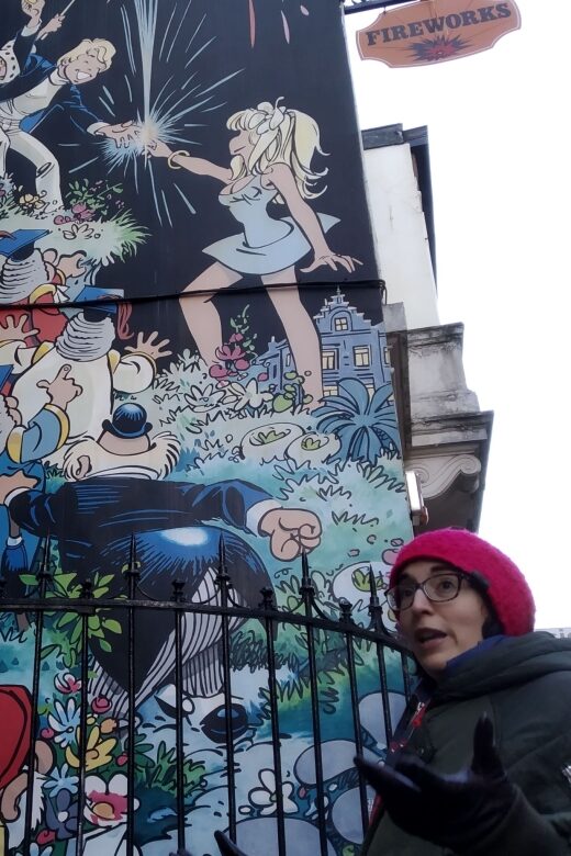 Brussels: The comic book walls walking tour - The guide makes the difference: Samuel’s pacing and Q&A energy