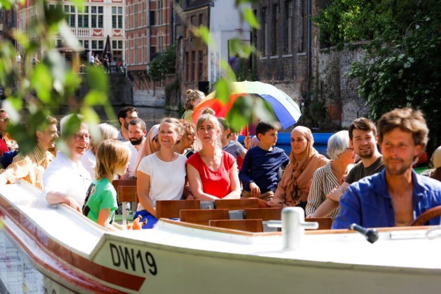Ghent: 40 Minute Medieval Center Guided Boat Tour - St Bavo’s Cathedral, the Belfry, and St Nicholas Church: the tower lineup