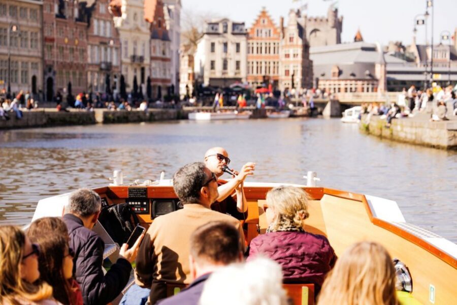 Ghent: 40 Minute Medieval Center Guided Boat Tour - Guildhalls and Gravensteen: reading power and defense from the water